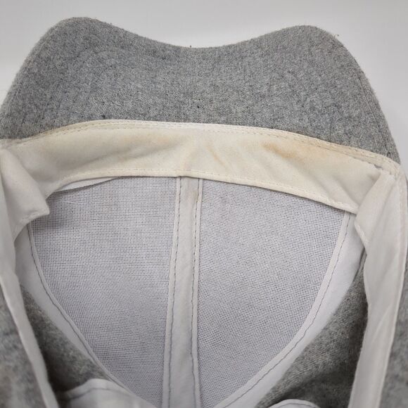 Unbranded Strapback Hat Gray One Size Adjustable 6 Panel Blank Wool - Picture 7 of 8